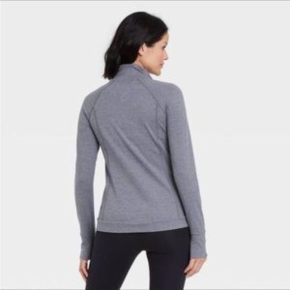Target All In Motion NWT Zip Front Jacket Women’s Small Charcoal Heather - Picture 2 of 13